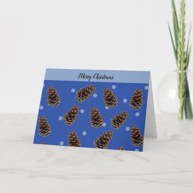Natural Pinecones Christmas Card (Front)
