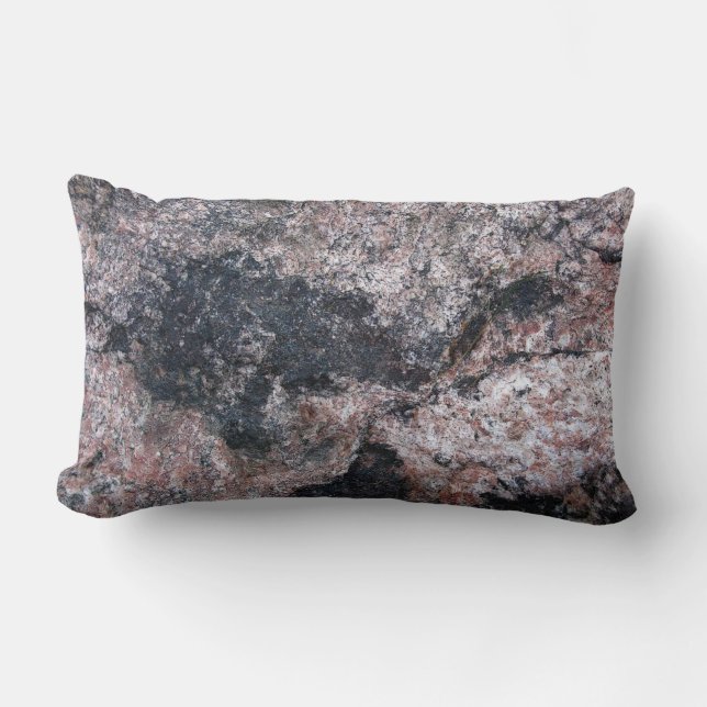 Natural Pink Rock Texture Lumbar Cushion (Front)