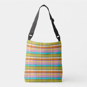 Natural Plaid F Crossbody Bag