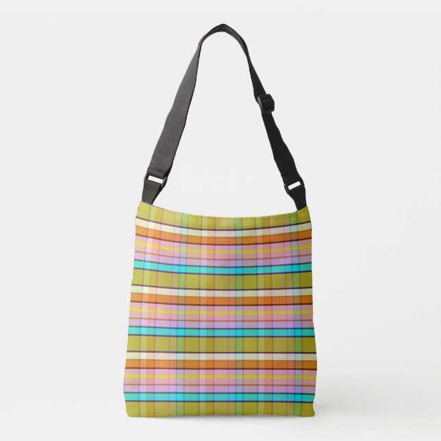 Natural Plaid F Crossbody Bag (Front)
