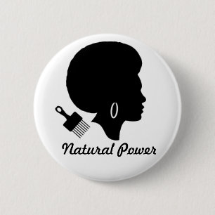 Natural Power 6 Cm Round Badge