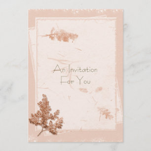 Natural Pressed Flower Look Personalised Invitation
