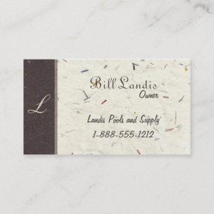 Natural Pressed Paper - Cream and Brown Business Card