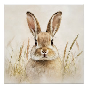 Natural rabbit charm poster