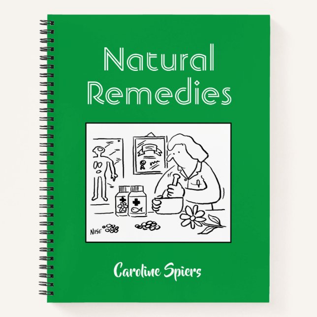 Natural Remedies Notes with Recipient's Name Notebook (Front)