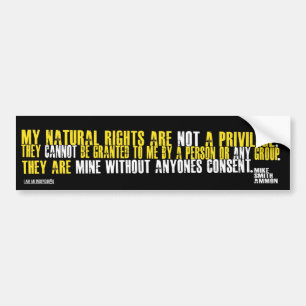 NATURAL RIGHTS BUMPER STICKER