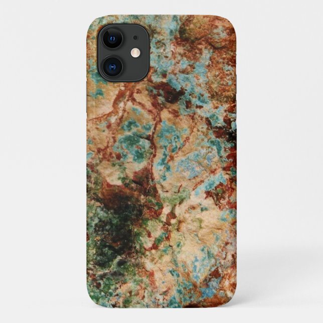 Natural Rust and Turquoise Stone Case-Mate iPhone Case (Back)