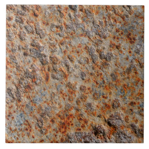 Natural Rusty Corroded Metal Photographic Tile