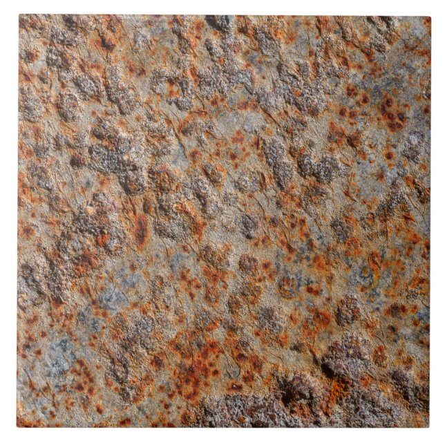 Natural Rusty Corroded Metal Photographic Tile (Front)