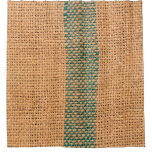 Natural sackcloth brown color textured and backgro shower curtain