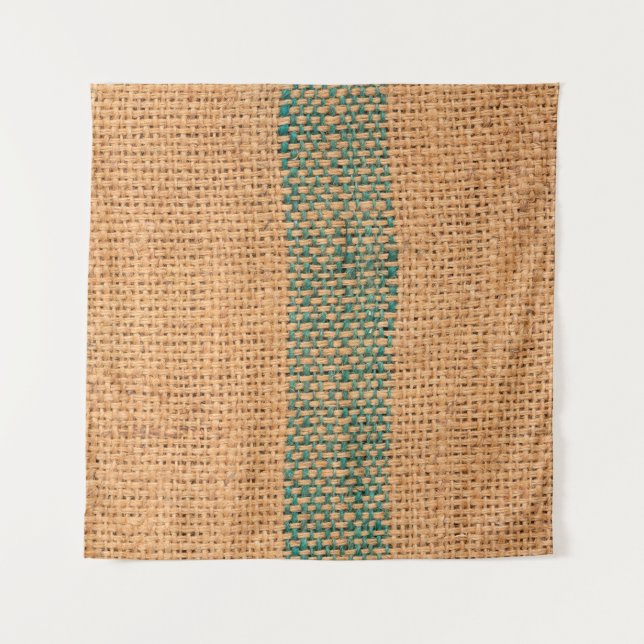Natural sackcloth brown color textured and backgro tapestry (Front)