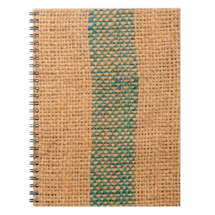 Natural sackcloth brown colour textured and backgr notebook