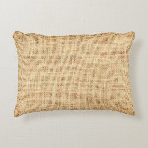 Natural sackcloth, textured background. decorative cushion