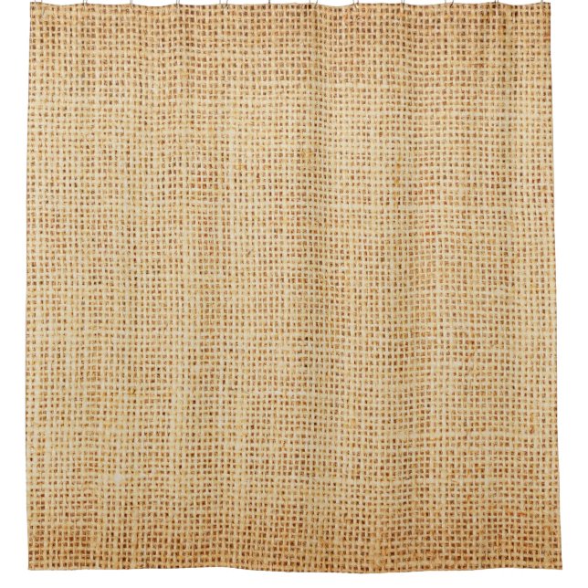Natural sackcloth, textured background. shower curtain (Front)