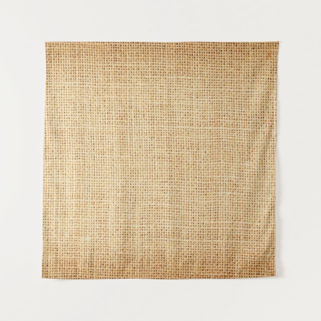 Natural sackcloth, textured background. tapestry (Front)