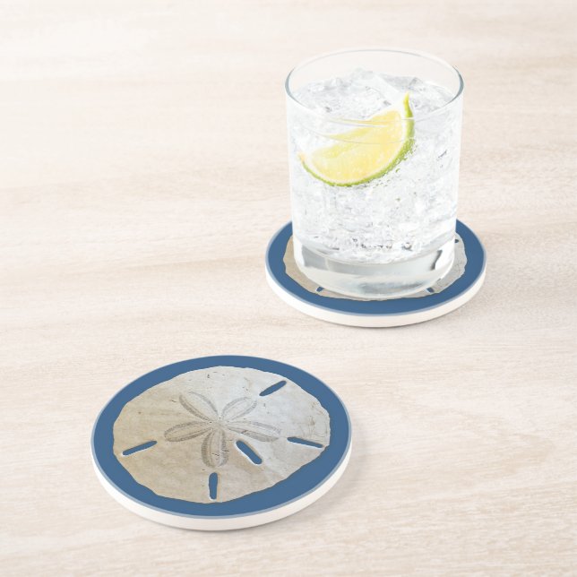 Natural Sand Dollar Beach Decor Custom colour Coas Coaster (Side)