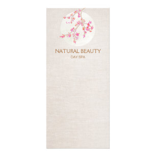 Natural Skincare Beauty Spa Cherry Blossoms Rack Card