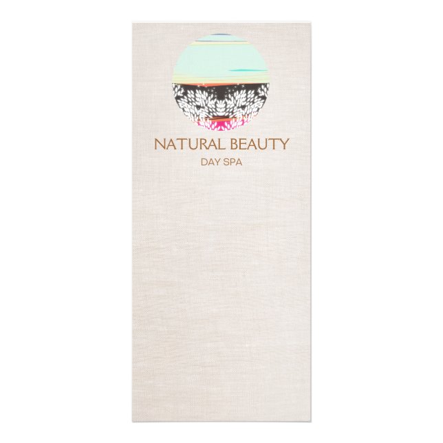 Natural Skincare Beauty Spa Sunrise Logo No. 2 Rack Card (Front)