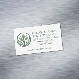Natural Skincare Salon & Spa Beauty Products Magnetic Business Card