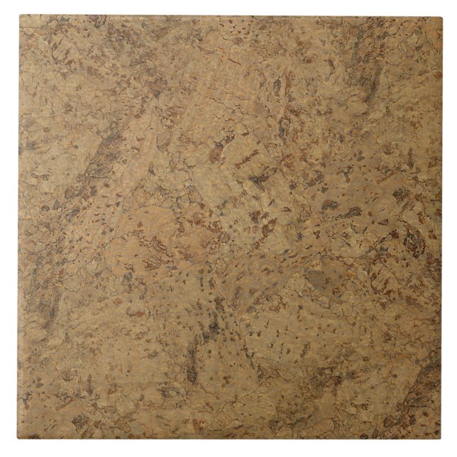 Natural Smoke Cork Bark Wood Grain Look Tile (Front)