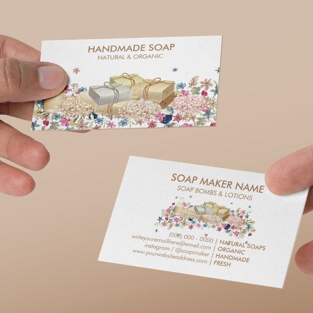 Natural Soap Floral Business Card (Natural Soap Floral Business Card
)