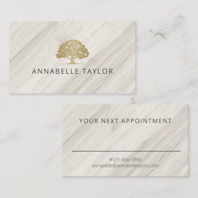 Natural Spa Name Appointment Card (Front/Back)