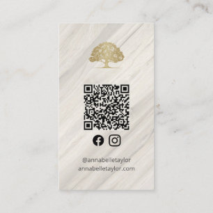 Natural Spa Name Social Media Business Card