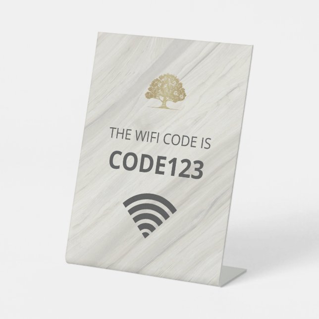 Natural Spa Wifi Code QR Pedestal Sign (Front)