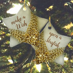 Natural Starfish Coastal Beach Ceramic Tree Decoration<br><div class="desc">Make a Wish upon a Starfish! For Mermaids and Beach Lovers this keepsake ceramic ornament is a Wish come true.  Customizable text.

This image is original Beach photography by JLW_PHOTOGRAPHY.</div>