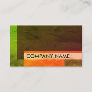Natural Stone Black Green Orange Brown Business Card