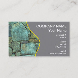 Natural stone exterior wall business card