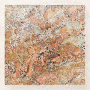 Natural Stone Pattern Glass Coaster