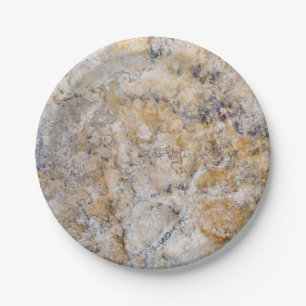 Natural Stone Pattern Paper Plate