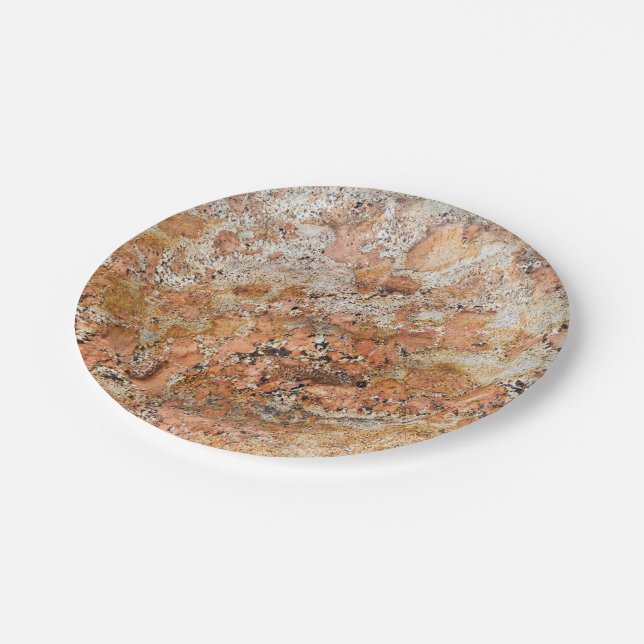 Natural Stone Pattern Paper Plate (Angled)