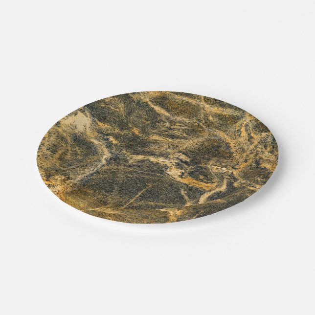 Natural Stone Pattern Paper Plate (Angled)