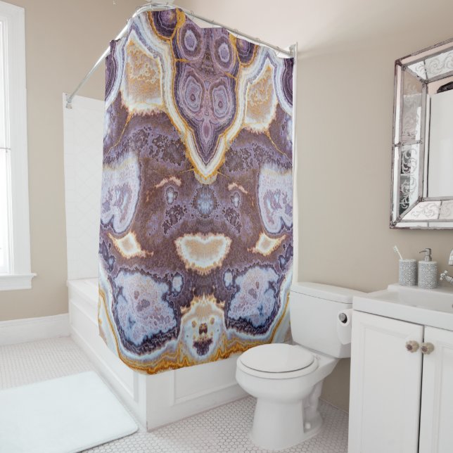 Natural Stone Pattern Shower Curtain (In Situ)