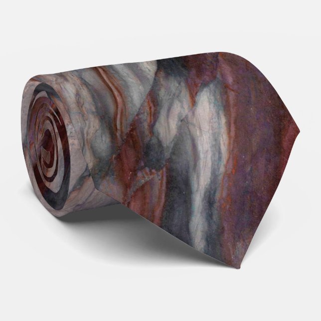 Natural Stone Pattern Tie (Rolled)