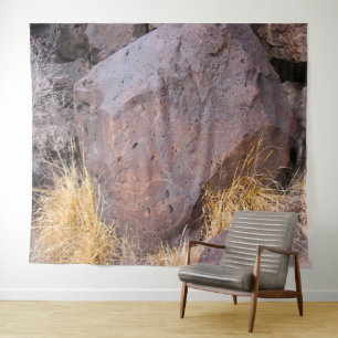 Natural Stone Petroglyph Tapestry