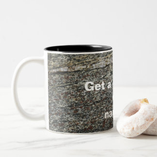 Natural Stone textured photo mug |Two-Tone Mug, 