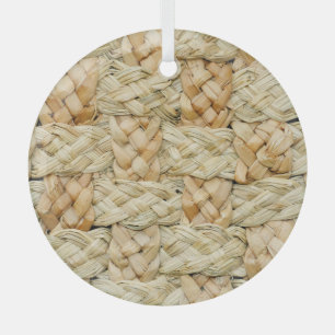Natural Straw Texture Background Glass Tree Decoration