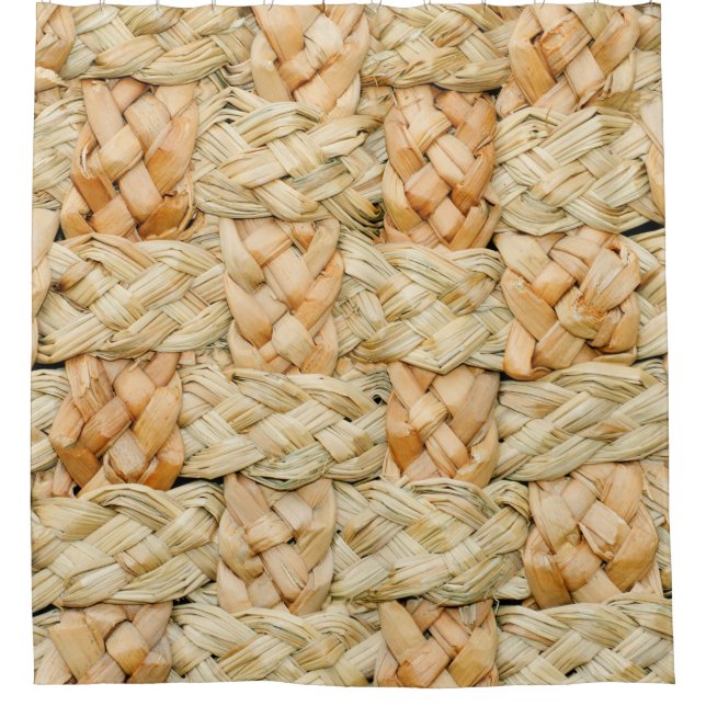 natural straw texture  shower curtain (Front)