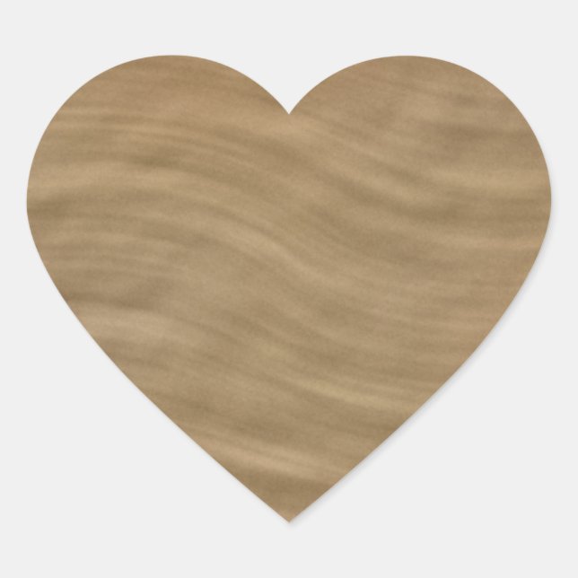 Natural Tan Sandstone Look Background Heart Sticker (Front)