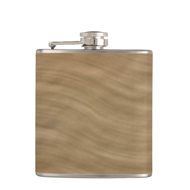 Natural Tan Sandstone Look Background Hip Flask (Front)