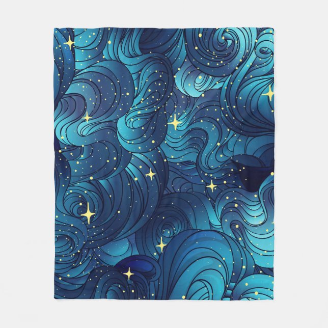 Natural texture. Decorative hand drawn doodle orna Fleece Blanket (Front)