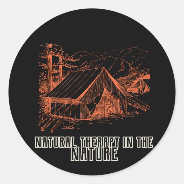 Natural therapy in the Nature Classic Round Sticker (Front)