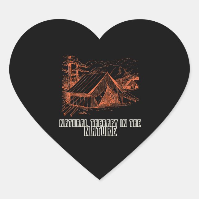 Natural therapy in the Nature Heart Sticker (Front)