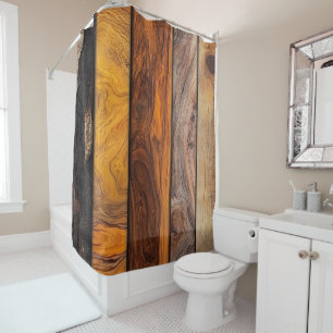 Natural Timber Shower Curtain