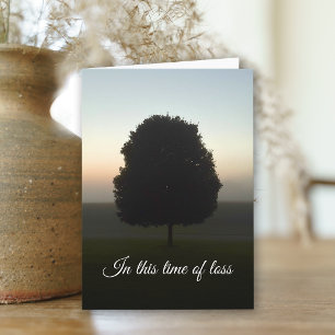 Natural Tree at Sunrise Sympathy Card