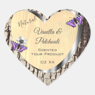 Natural Tree Bark with Wood Grain Product Labels