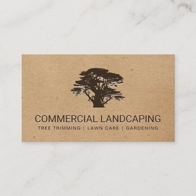 Natural | Tree | Gardening | Landscaping Business Business Card (Front)